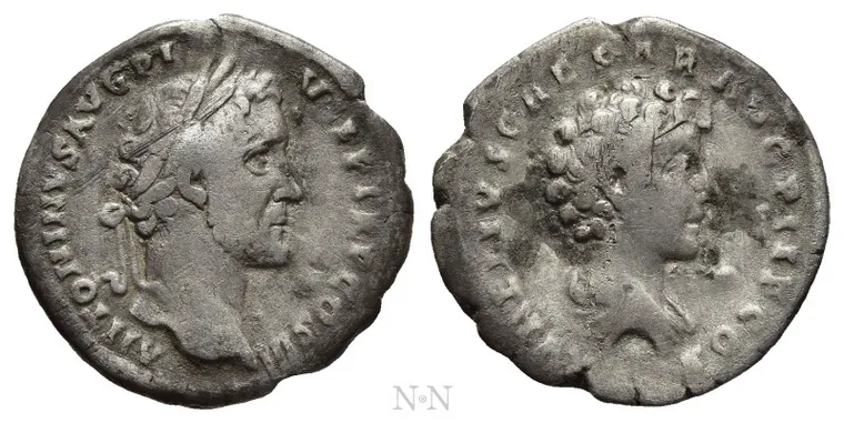 ANTONINUS PIUS with MARCUS AURELIUS as Caesar, Denarius