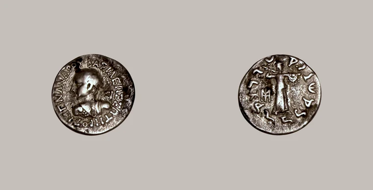 INDO-GREEK KINGDOM, Menander I Soter (165-130 BC), AR Drachm