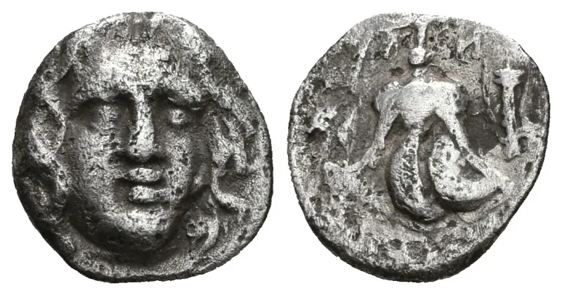 CARIA, Rhodes AR Hemidrachm or Diobol